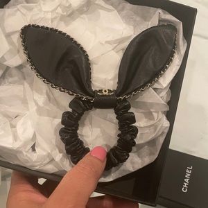 Chanel leather headwear